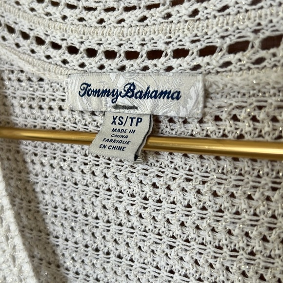 TOMMY BAHAMA Shimmer Sand Dollar Tunic Linen Cotton Blend | XS - Picture 3 of 12